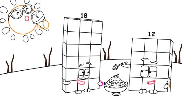 com sol 1 Numberblocks para imprimir