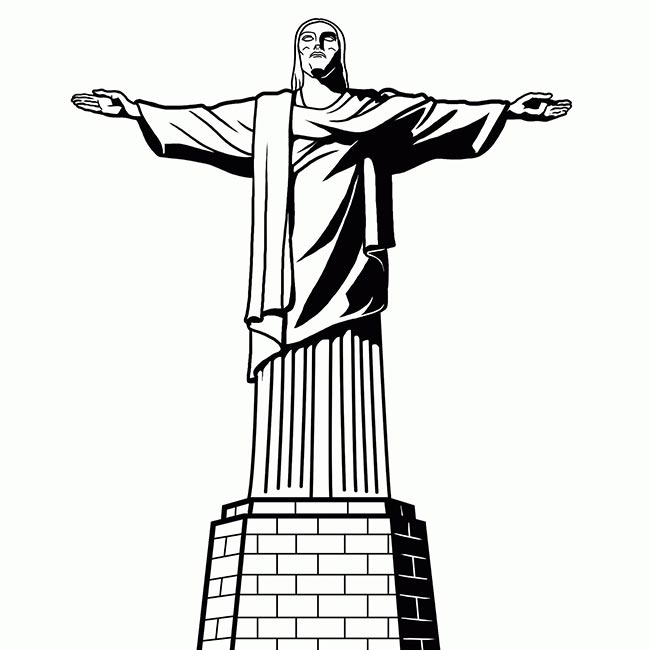37+ Desenhos do Cristo Redentor para Imprimir e Colorir/Pintar