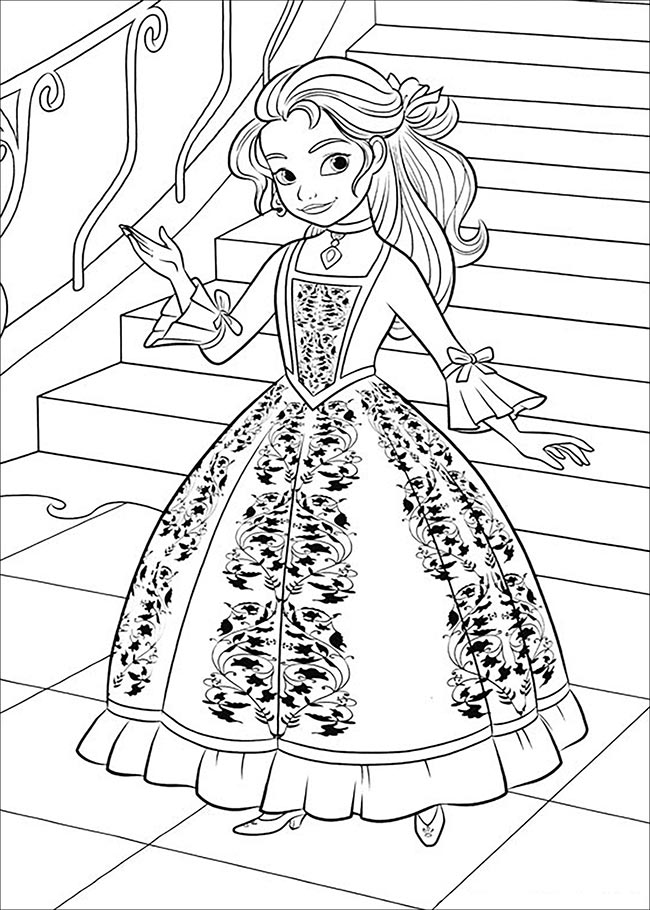 Desenhos de Elena de Avalor para pintar