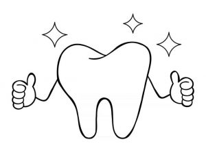 45+ Desenhos de Dente para Imprimir e Colorir/Pintar