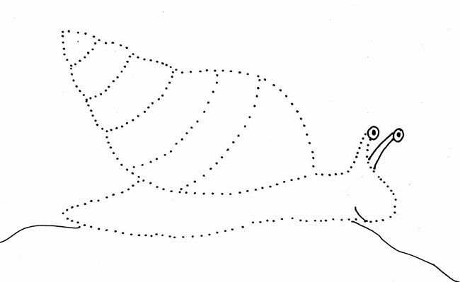 desenho de lesma pontilhada 1