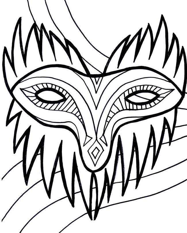 desenhos de Mascaras Africanas para pintar 1