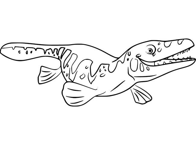 desenhos de Mosassauro para pintar criaturas antigas