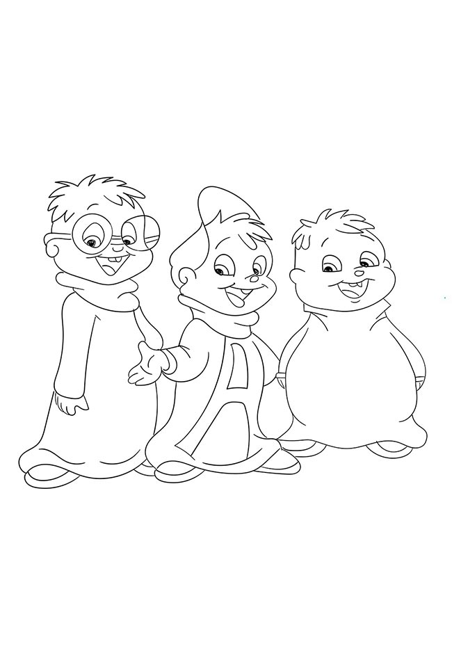 desenhos de alvin para colorir para salvar