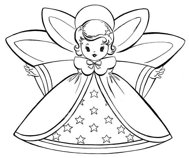 desenhos de anjos para pintar 1