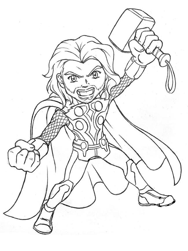 desenhos de thor para colorir thor para pintar