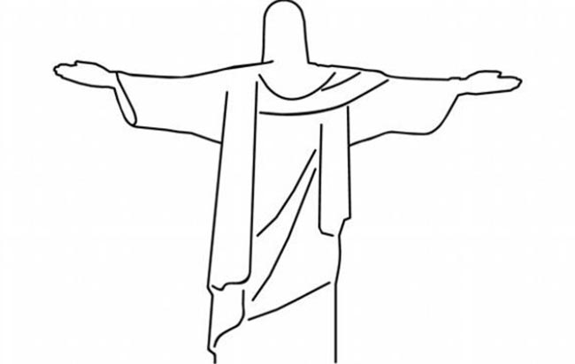 37+ Desenhos do Cristo Redentor para Imprimir e Colorir/Pintar