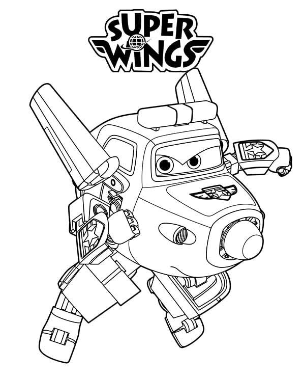 desenhos de super wings para colorir