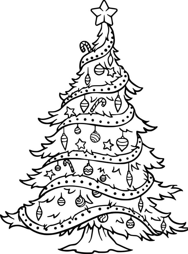 enfeitada desenhos de natal para colorir