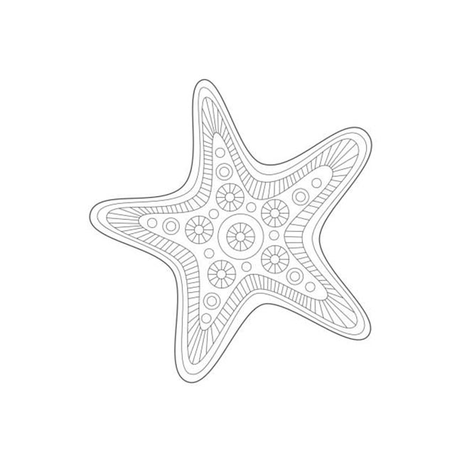 estrela do mar para colorir 1 para impressão
