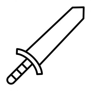 35+ Desenhos de Espadas para Imprimir e Colorir/Pintar