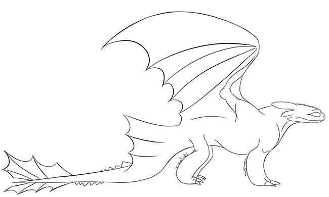 55+ Desenhos do Dragão Banguela para Imprimir e Colorir