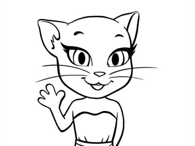 personagens para colorir acenando