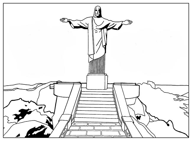 37+ Desenhos do Cristo Redentor para Imprimir e Colorir/Pintar