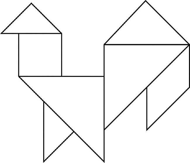 animais de tangram
