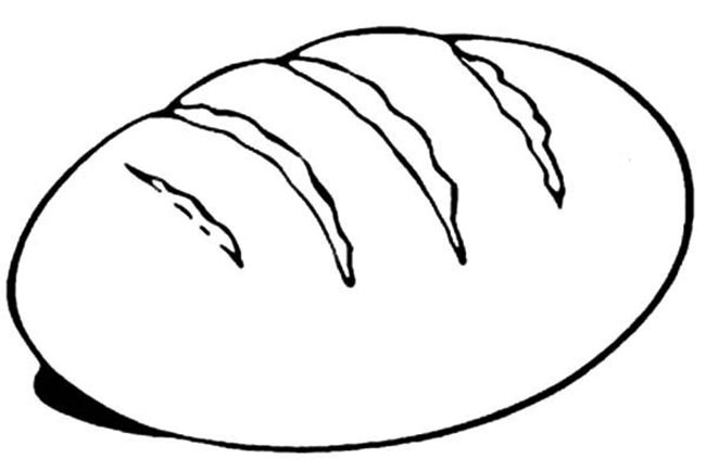 45+ Desenhos de Pão para Imprimir e Colorir/Pintar