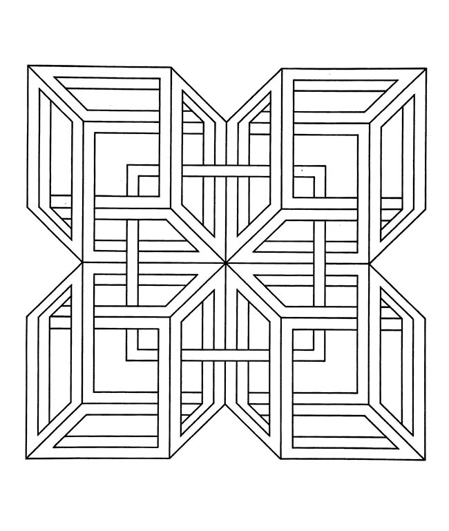 atividades de op art para pintar Op Art para colorir