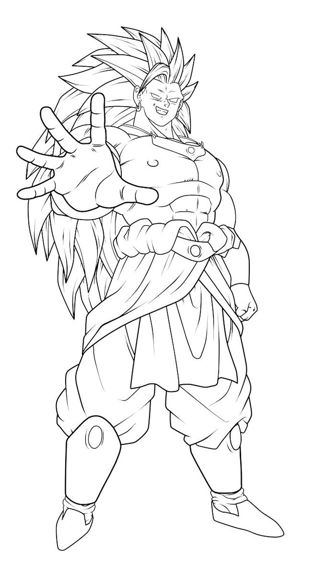 45+ Desenhos do Broly para Imprimir e Colorir/Pintar