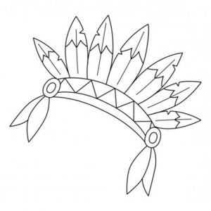 25+ Desenhos de Cocar de Índio para Imprimir e Colorir/Pintar