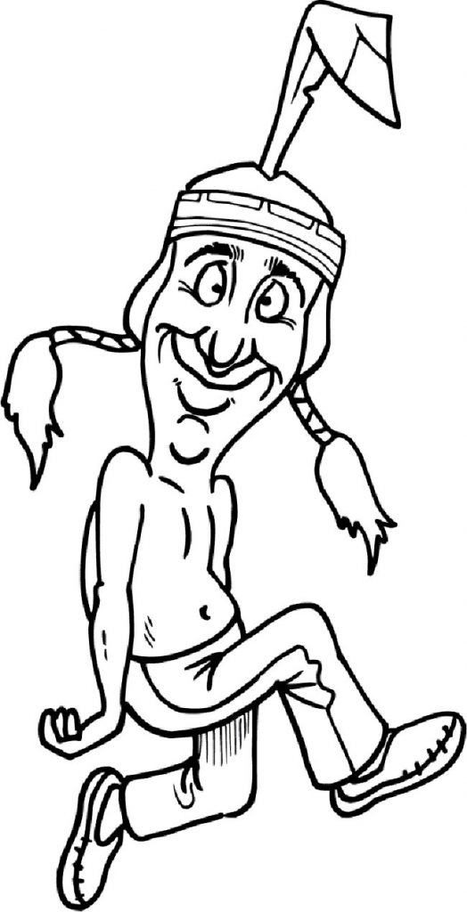 desenho de indio Atividades grátis