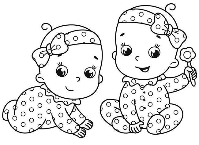 45+ Desenhos de Bebê para Imprimir e Colorir/Pintar