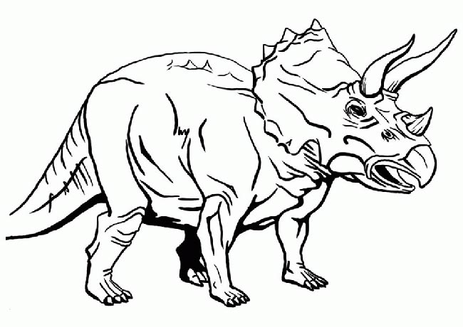 27+ Desenhos de Triceratops para Imprimir e Colorir