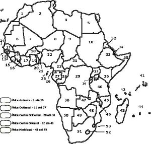 35+ Desenhos do Mapa da África para Imprimir e Colorir/Pintar