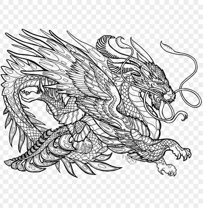 dragao para colorir 3