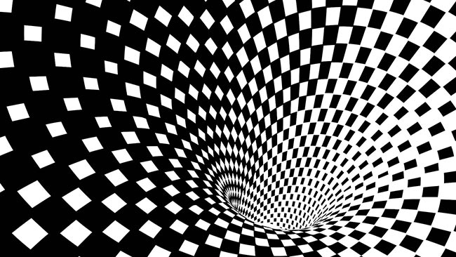 espiral preto e branco para adultos