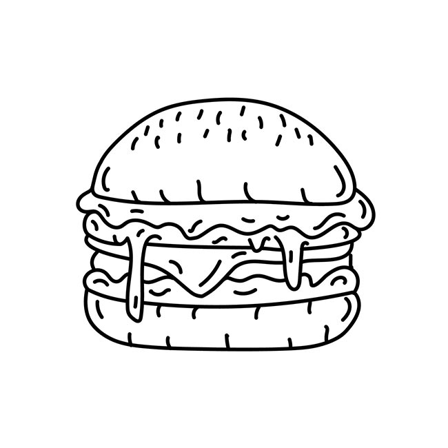 lanche para pintar 1 atividades com comidas
