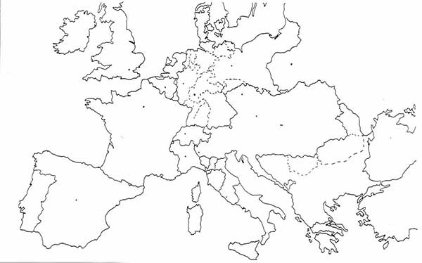 mapa da europa para pintar