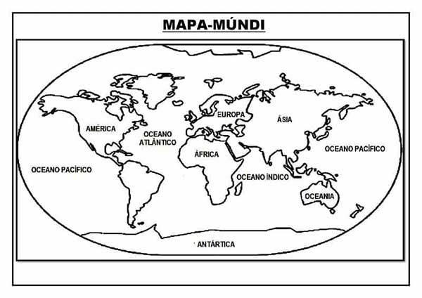mapa mundi para pintar
