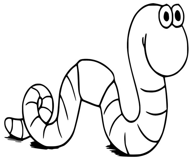 55+ Desenhos de Minhocas para Imprimir e Colorir/Pintar