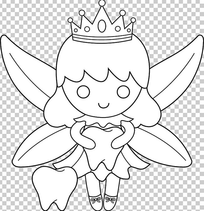 molde de rainha Desenhos de Fada do Dente para pintar
