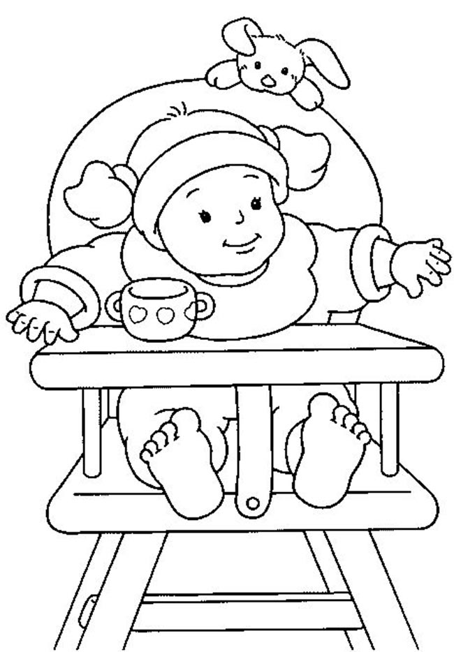 na cadeirinha 3 recém nascido para colorir