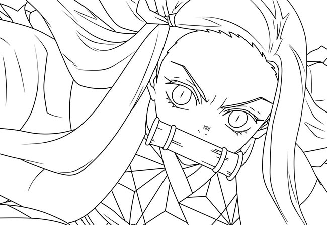 nezuko para colorir 2 nezuko para colorir 2