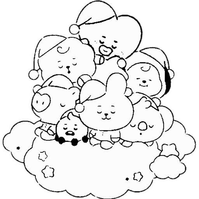 31+ Desenhos de BT21 para Imprimir e Colorir/Pintar