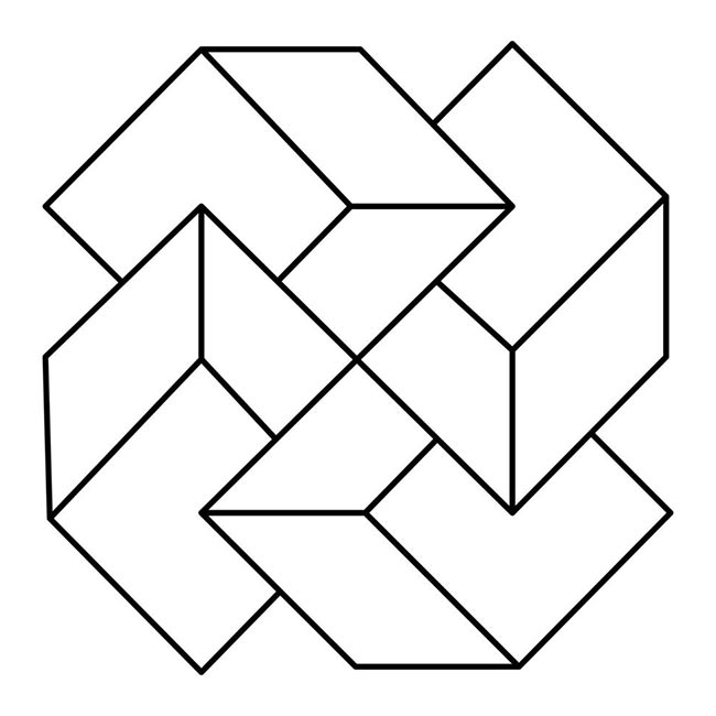op art para pintar formas da geometria
