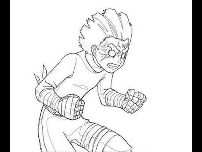 25+ Desenhos do Rock Lee para Imprimir e Colorir/Pintar