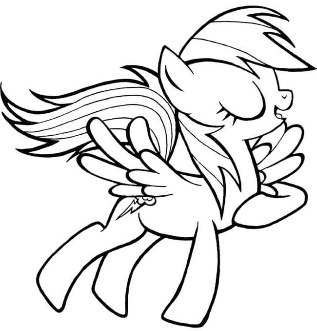 Desenhos de Rainbow Dash para colorir