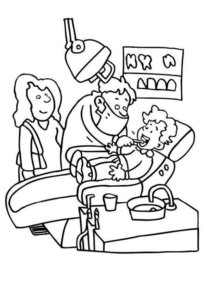 25+ Desenhos de Dentista para Imprimir e Colorir/Pintar
