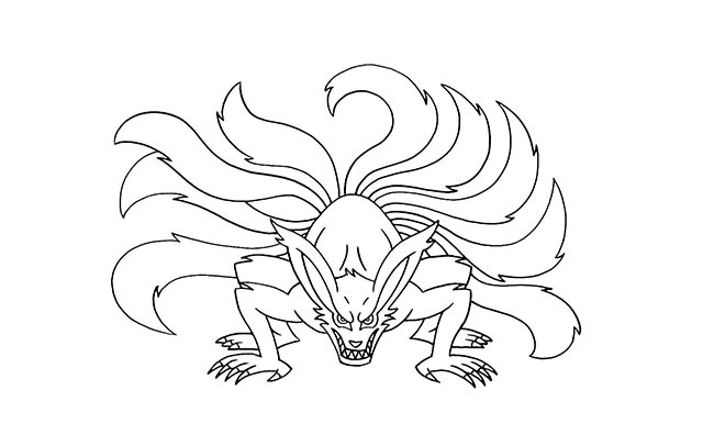 35+ Desenhos do Kurama para Imprimir e Colorir/Pintar