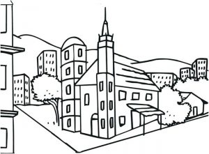 25+ Desenhos de Zona Urbana para Imprimir e Colorir/Pintar