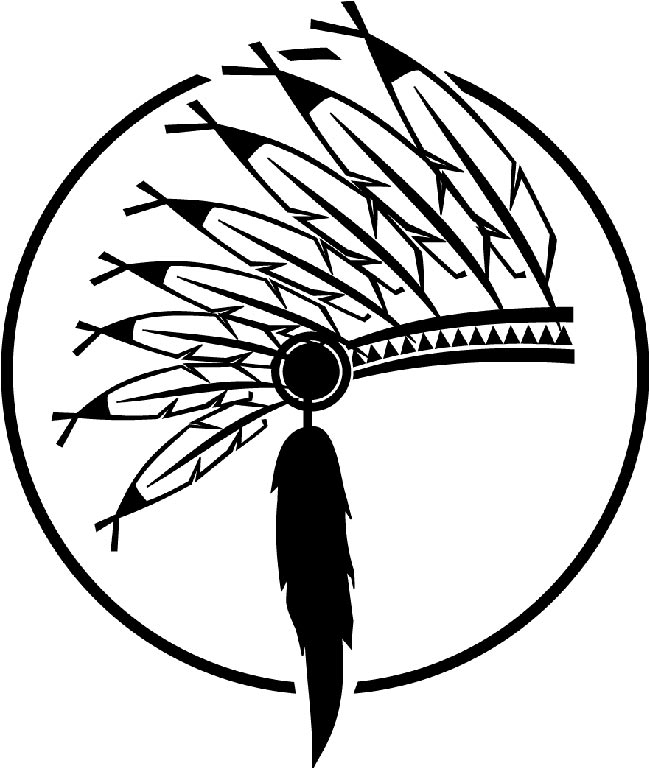 simbolos indigenas Cocar de Índio para colorir
