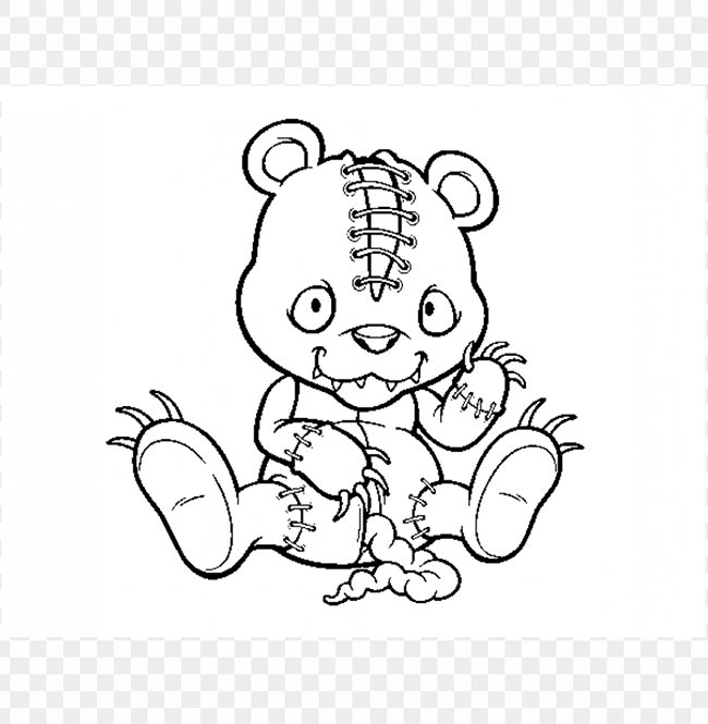 ursinho de terror 3 terror para colorir