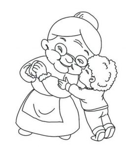 35+ Desenhos de Vovó para Imprimir e Colorir/Pintar