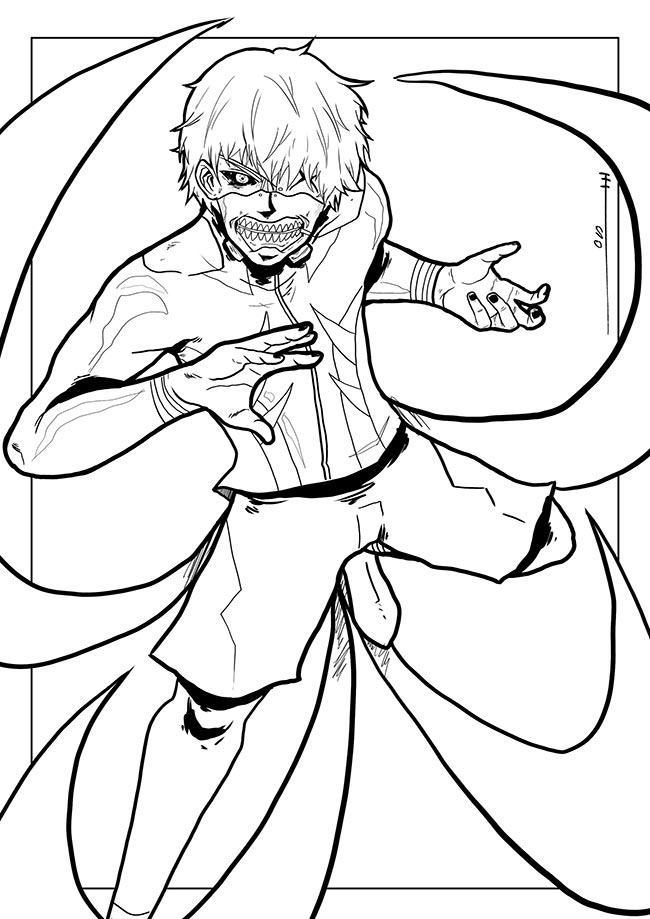 Kaneki para pintar 4