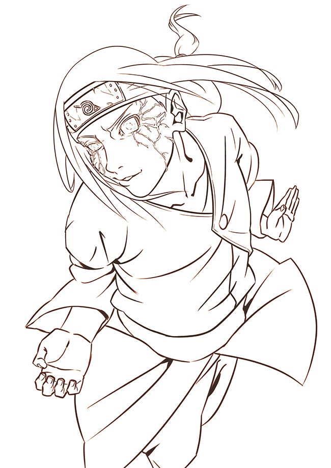 Neji Hyūga para colorir
