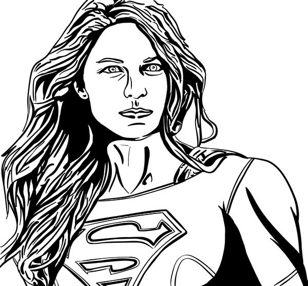 Supergirl para colorir 3 Supergirl para colorir 3