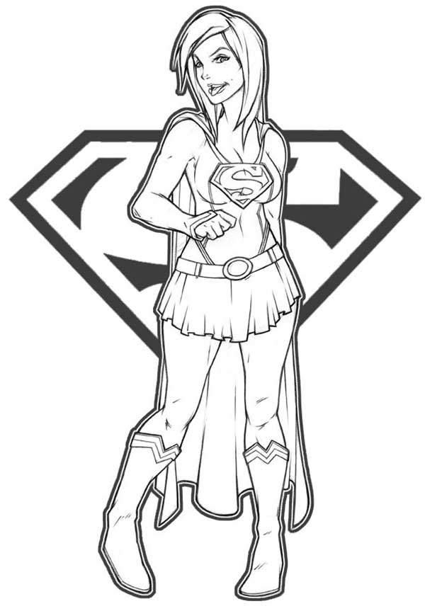 Supergirl para pintar 3 Supergirl para pintar 3